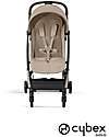 Cybex Stroller Orfeo - Almond Beige - Taupe Frame Detail - New Model Lights Strollers