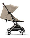 Cybex Stroller Orfeo - Almond Beige - Taupe Frame Detail - New Model Lights Strollers