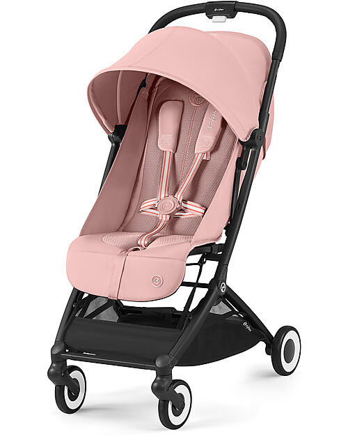 Cybex Stroller Orfeo - Candy Pink - Black Frame Detail - New Model Lights Strollers