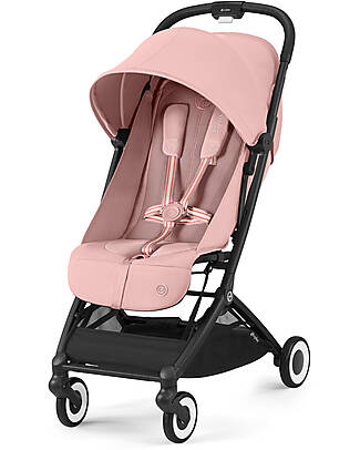 Cybex Stroller Orfeo - Candy Pink - Black Frame Detail - New Model Lights Strollers