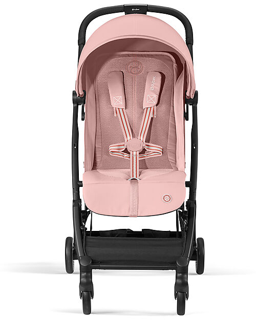 Cybex Stroller Orfeo - Candy Pink - Black Frame Detail - New Model Lights Strollers