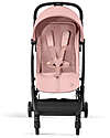 Cybex Stroller Orfeo - Candy Pink - Black Frame Detail - New Model Lights Strollers