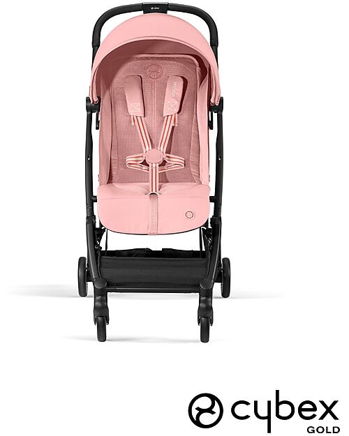 Cybex Stroller Orfeo - Candy Pink - Black Frame Detail - New Model Lights Strollers