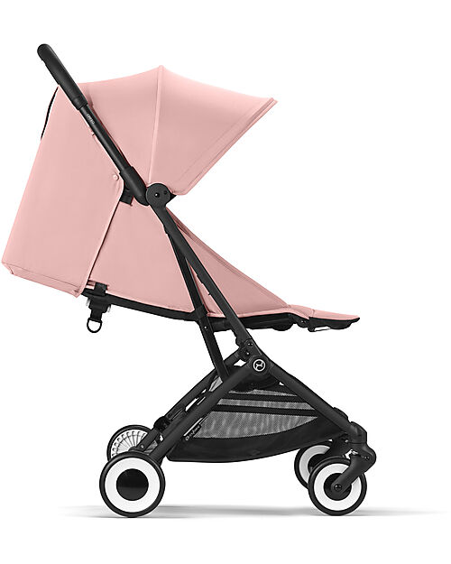 Cybex Stroller Orfeo - Candy Pink - Black Frame Detail - New Model Lights Strollers