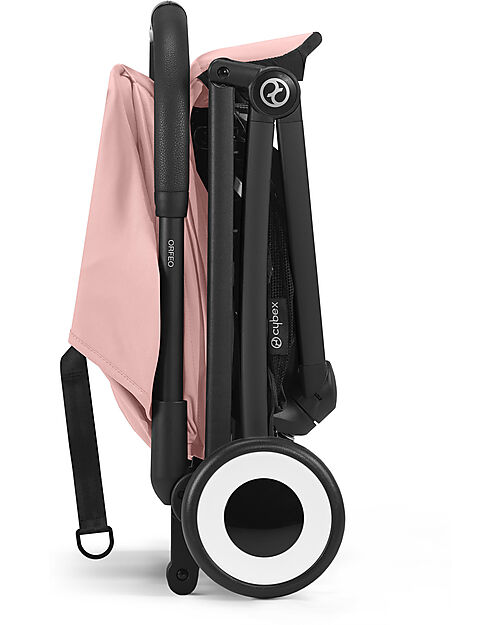 Cybex Stroller Orfeo - Candy Pink - Black Frame Detail - New Model Lights Strollers