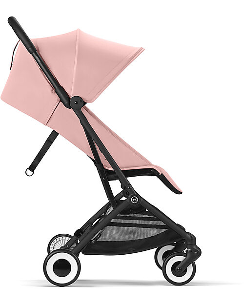Cybex Stroller Orfeo - Candy Pink - Black Frame Detail - New Model Lights Strollers