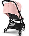 Cybex Stroller Orfeo - Candy Pink - Black Frame Detail - New Model Lights Strollers