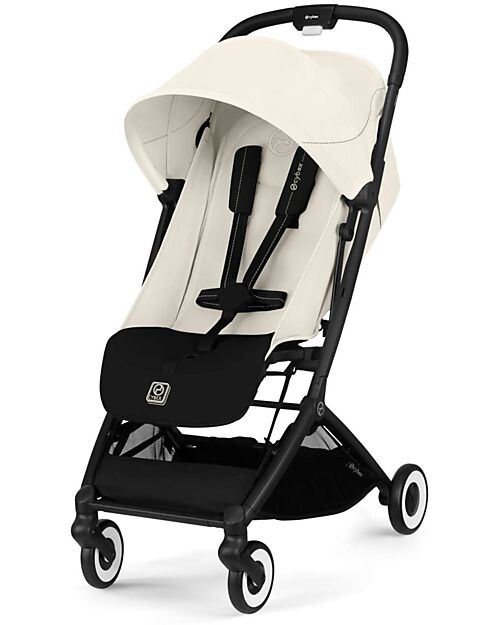 Cybex Stroller Orfeo - Canvas White - Black Frame Detail Lights Strollers
