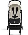 Cybex Stroller Orfeo - Canvas White - Black Frame Detail Lights Strollers