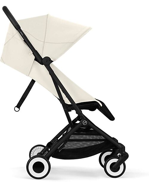 Cybex Stroller Orfeo - Canvas White - Black Frame Detail Lights Strollers