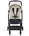 Cybex Stroller Orfeo - Canvas White - Black Frame Detail - New Model Lights Strollers
