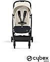 Cybex Stroller Orfeo - Canvas White - Black Frame Detail - New Model Lights Strollers