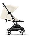 Cybex Stroller Orfeo - Canvas White - Black Frame Detail - New Model Lights Strollers