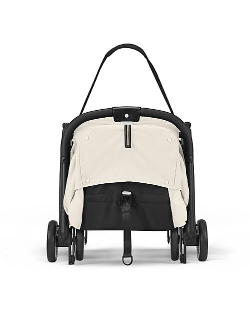 Cybex Stroller Orfeo - Canvas White - Black Frame Detail - New Model Lights Strollers