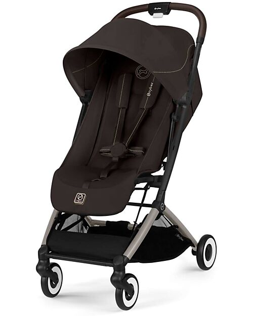 Cybex Stroller Orfeo - Chocolate Brown - Taupe Frame Detail Lights Strollers