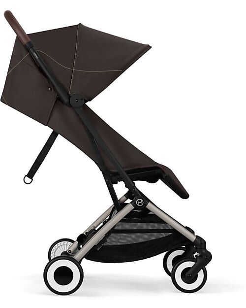 Cybex Stroller Orfeo - Chocolate Brown - Taupe Frame Detail Lights Strollers