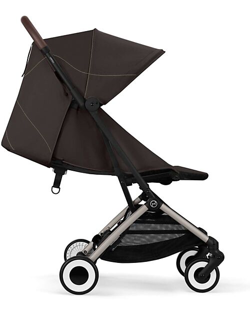 Cybex Stroller Orfeo - Chocolate Brown - Taupe Frame Detail Lights Strollers