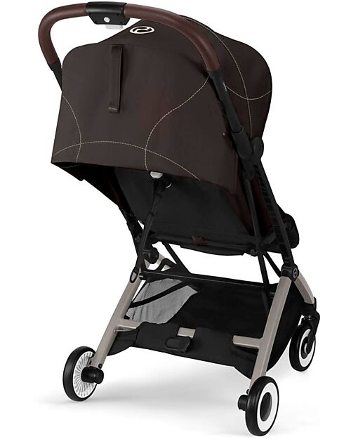 Cybex Stroller Orfeo - Chocolate Brown - Taupe Frame Detail Lights Strollers