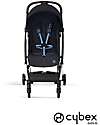 Cybex Stroller Orfeo - Dark Blue - Silver Frame Detail - New Model Lights Strollers