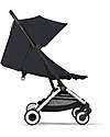 Cybex Stroller Orfeo - Dark Blue - Silver Frame Detail - New Model Lights Strollers