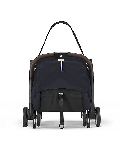 Cybex Stroller Orfeo - Dark Blue - Silver Frame Detail - New Model Lights Strollers