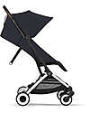 Cybex Stroller Orfeo - Dark Blue - Silver Frame Detail - New Model Lights Strollers