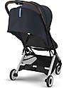 Cybex Stroller Orfeo - Dark Blue - Silver Frame Detail - New Model Lights Strollers