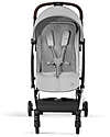 Cybex Stroller Orfeo - Fog Grey - Silver Frame Detail - New Model Lights Strollers