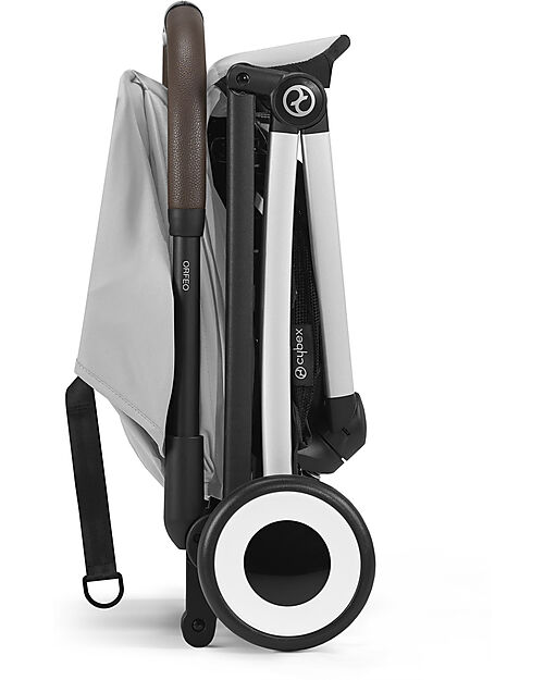Cybex Stroller Orfeo - Fog Grey - Silver Frame Detail - New Model Lights Strollers