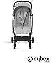 Cybex Stroller Orfeo - Fog Grey - Silver Frame Detail - New Model Lights Strollers
