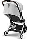 Cybex Stroller Orfeo - Fog Grey - Silver Frame Detail - New Model Lights Strollers