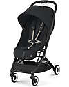 Cybex Stroller Orfeo - Magic Black - Black Frame Detail - New Model Lights Strollers