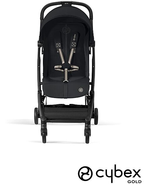Cybex Stroller Orfeo - Magic Black - Black Frame Detail - New Model Lights Strollers