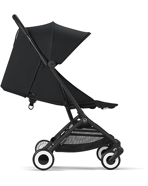 Cybex Stroller Orfeo - Magic Black - Black Frame Detail - New Model Lights Strollers