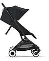 Cybex Stroller Orfeo - Magic Black - Black Frame Detail - New Model Lights Strollers