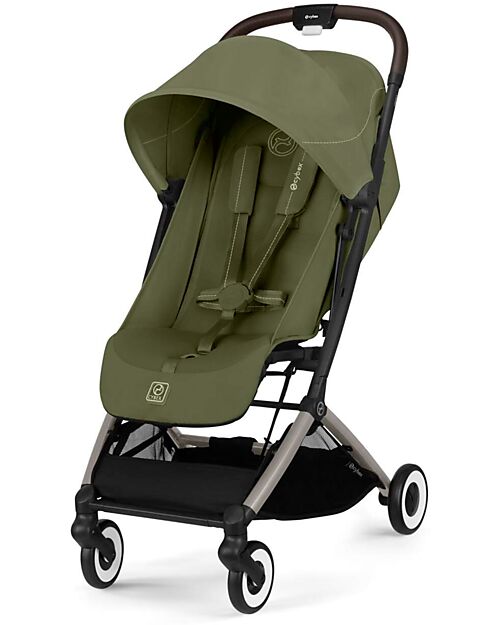 Cybex Stroller Orfeo - Moss Green - Taupe Frame Detail Lights Strollers