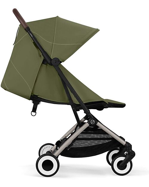 Cybex Stroller Orfeo - Moss Green - Taupe Frame Detail Lights Strollers