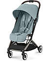 Cybex Stroller Orfeo - Stormy Blue - Stormy Blue - Taupe Frame Detail - New Model Lights Strollers