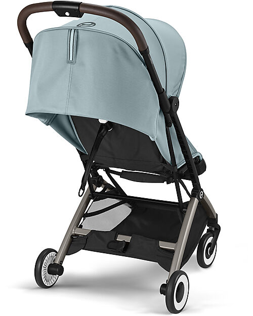 Cybex Stroller Orfeo - Stormy Blue - Stormy Blue - Taupe Frame Detail - New Model Lights Strollers