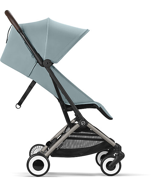 Cybex Stroller Orfeo - Stormy Blue - Stormy Blue - Taupe Frame Detail - New Model Lights Strollers