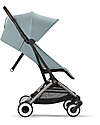 Cybex Stroller Orfeo - Stormy Blue - Stormy Blue - Taupe Frame Detail - New Model Lights Strollers