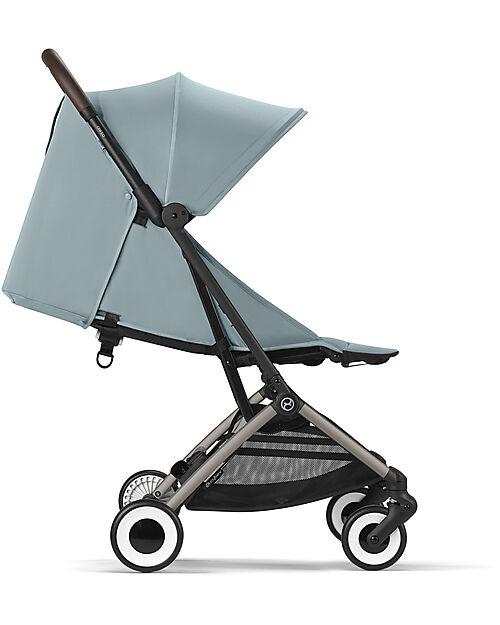 Cybex Stroller Orfeo - Stormy Blue - Stormy Blue - Taupe Frame Detail - New Model Lights Strollers