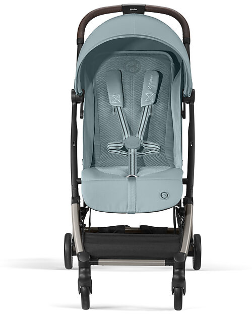 Cybex Stroller Orfeo - Stormy Blue - Stormy Blue - Taupe Frame Detail - New Model Lights Strollers