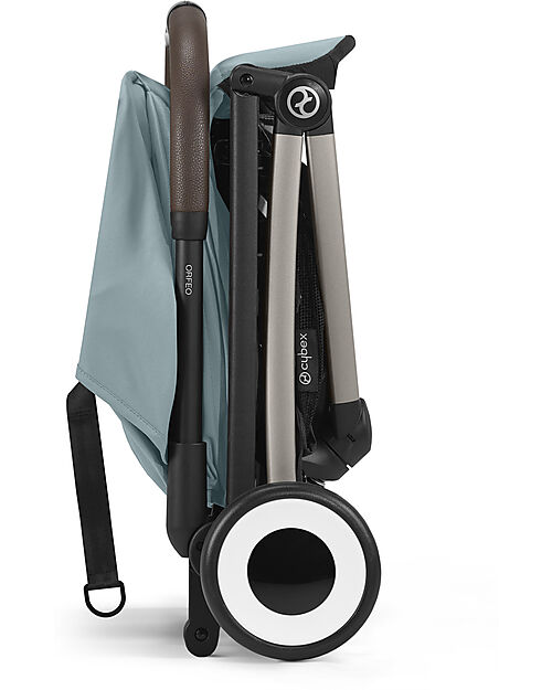 Cybex Stroller Orfeo - Stormy Blue - Stormy Blue - Taupe Frame Detail - New Model Lights Strollers