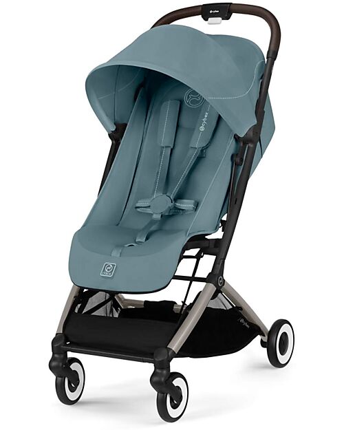 Cybex Stroller Orfeo - Stormy Blue - Taupe Frame Detail Lights Strollers