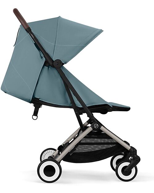 Cybex Stroller Orfeo - Stormy Blue - Taupe Frame Detail Lights Strollers