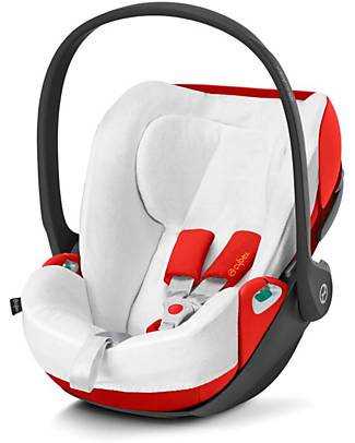 Cybex Summer Cover for Cloud Z2 car Seat - Bamboo - White Car Seat Accessories