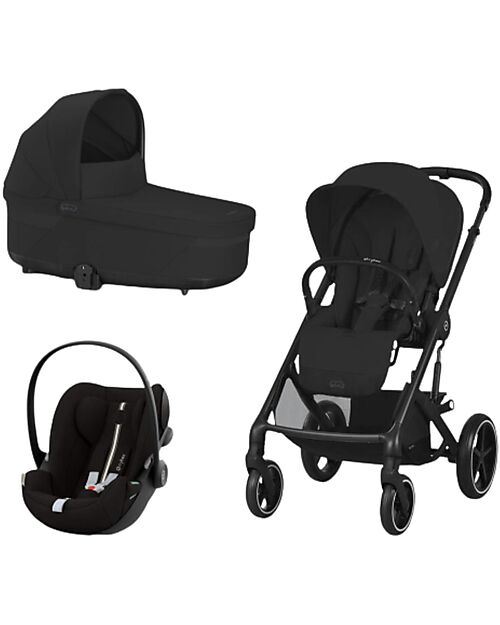 Cybex Trio Balios - Stroller Moon Black - Carrycot and Car Seat Trio and Duo Strollers