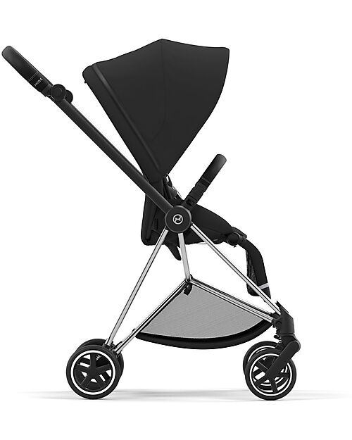 Cybex TRIO Mios3 - Frame Stroller Chrome Black with Seat Pack + Carrycot + Car Seat - Sepia Black + Base T Isofix Trio and Duo Strollers