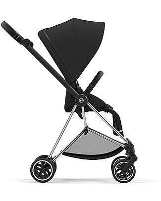 Cybex TRIO Mios3 - Frame Stroller Chrome Black with Seat Pack + Carrycot + Car Seat - Sepia Black + Base T Isofix Trio and Duo Strollers